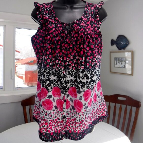 Art and Soul Sleveless 100% cotton Blouse size M - Picture 1 of 8